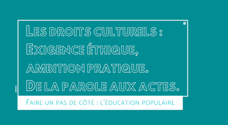 Vidéo sur les droits culturels